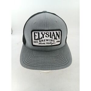 Richardson Elysian Brewing Hat Cap Snap Back One Size Gray Mesh Trucker Mens #5